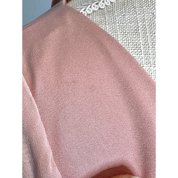 Ieena for Mac Duggal Blush Cape Sleeve V-Neck Fitted Dress 55358 Size 12 - Picture 7 of 13